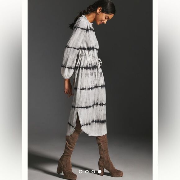 Anthropologie Cloth & Stone Drawstring Midi Dress XS - Picture 2 of 8